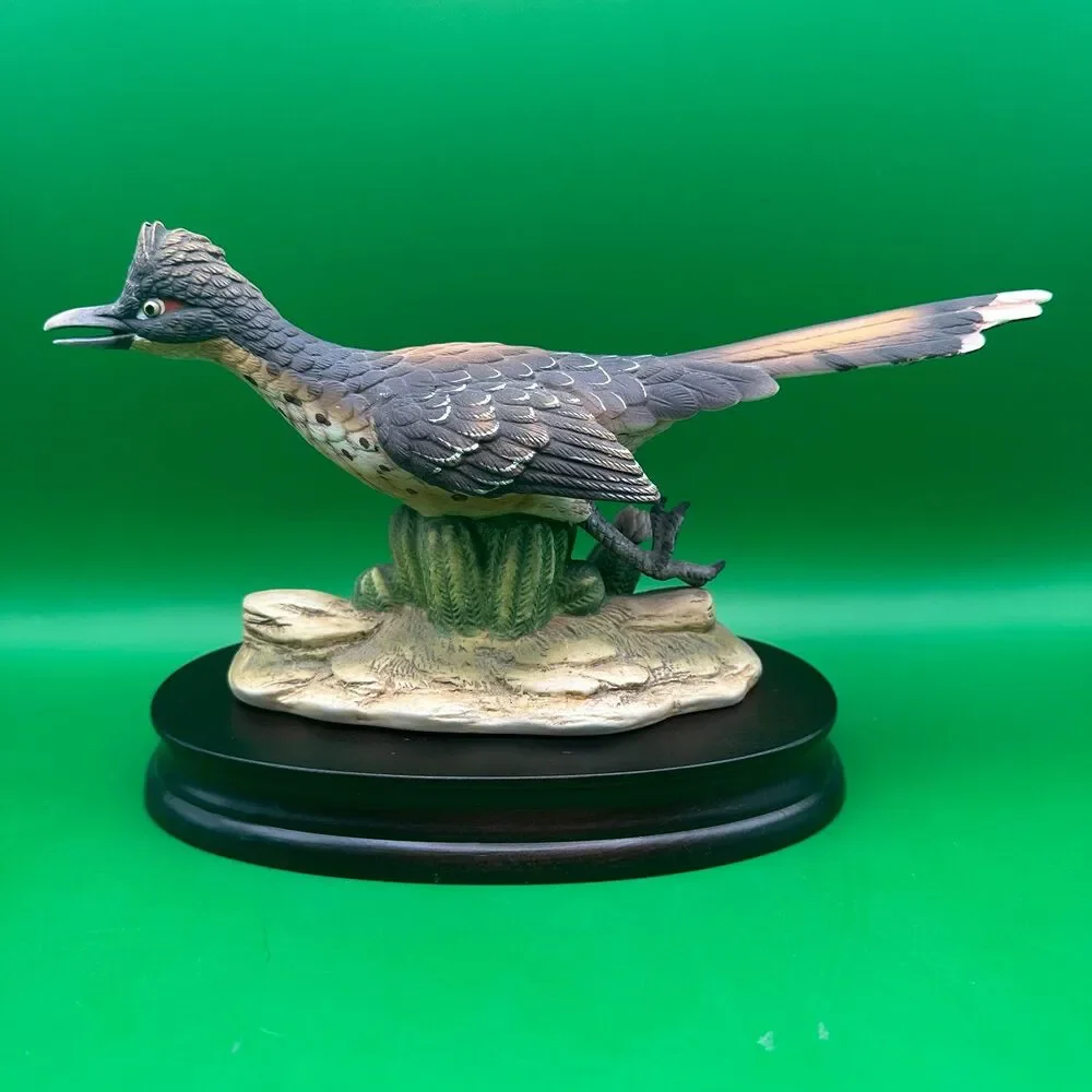 Vintage Andrea by Sadek Porcelain Roadrunner Figurine Hand Painted Japan Cactus